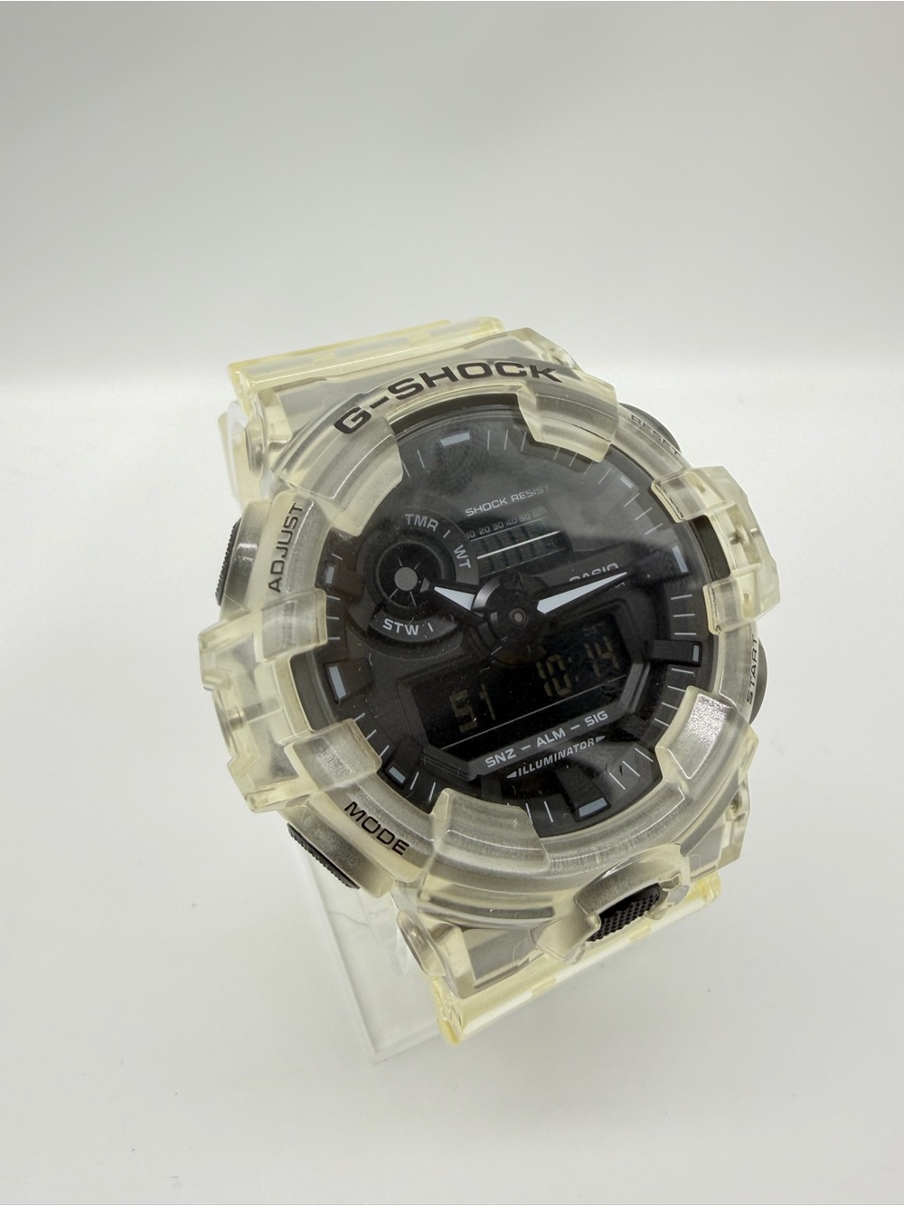 Casio G-Shock GA-700SKE-7A Clear Skeleton Analog Digital Watch 5522